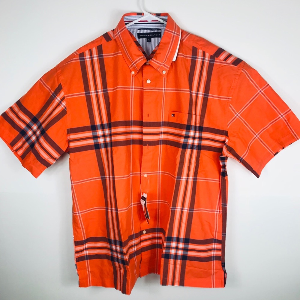 NWT Tommy Hilfiger Orange Button Down MSRP $55
